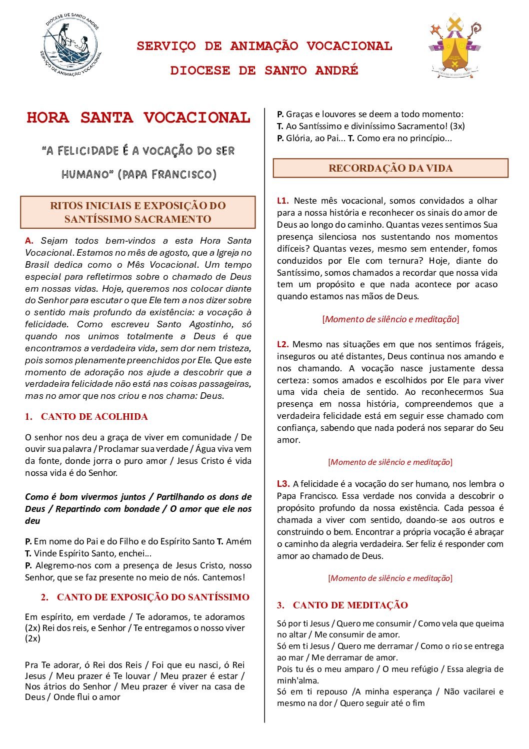 Hora Santa Agosto