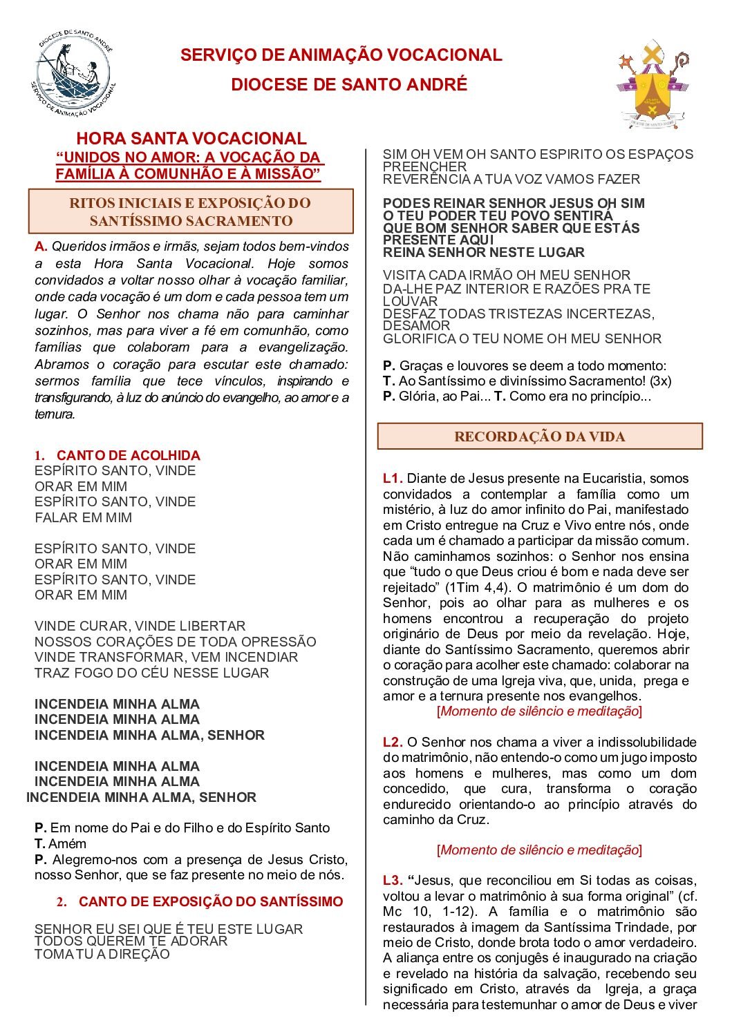 Hora Santa Maio 2026