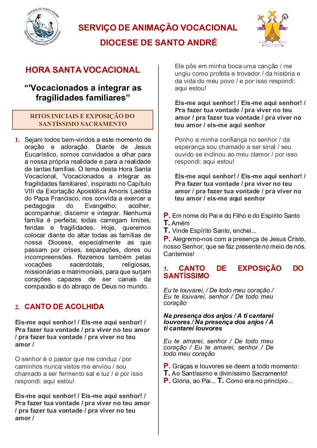 Hora Santa Vocacional Agosto.26
